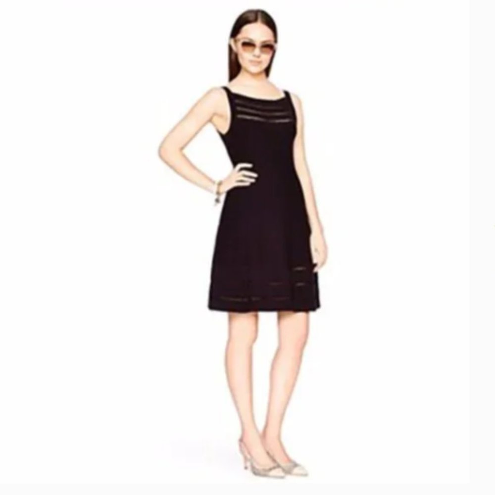 Kate Spade Black Sleeveless Knit Dress, Size S